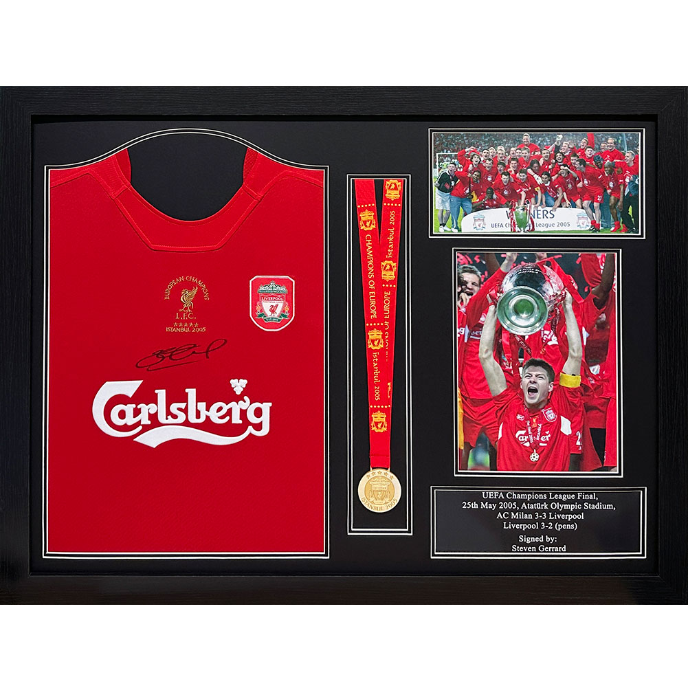 Stephen Gerrard Signed Shirt Framed